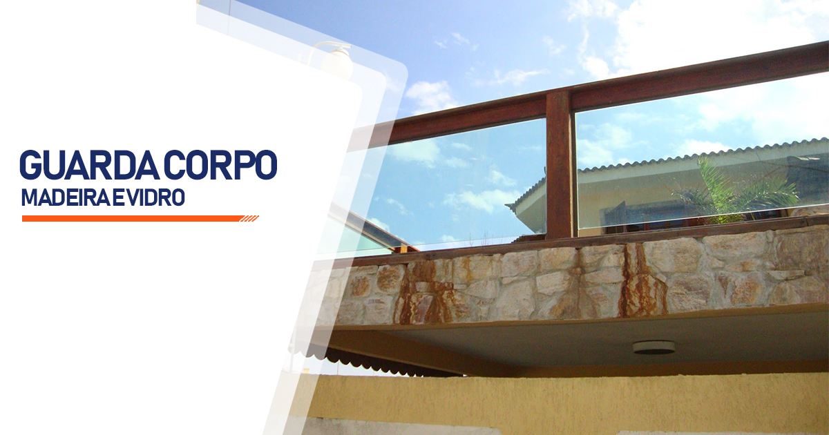 Guarda Corpo Madeira e Vidro Araucária Tindiquera PR